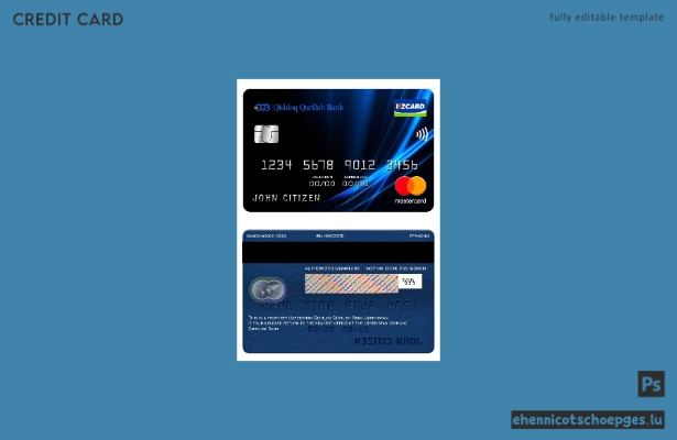 Beispielvorschau für die Mastercard der Usbekistan Qishloq Qurilish Bank